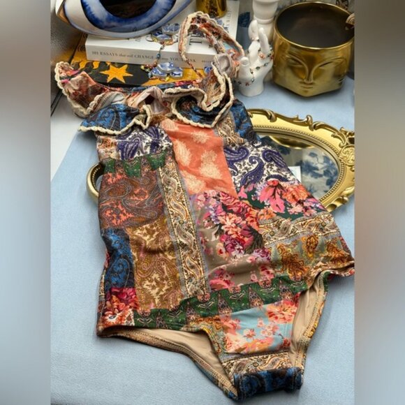 🆕 ZIMMERMANN KIDS 🧿 NWT Devi Frill One-Piece Swimsuit, Sz 10 Y - Picture 4 of 8